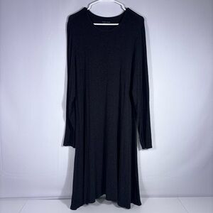 Eileen Fisher Black Long Sleeve Dress Size XL